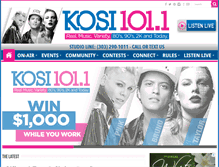 Tablet Screenshot of kosi101.com